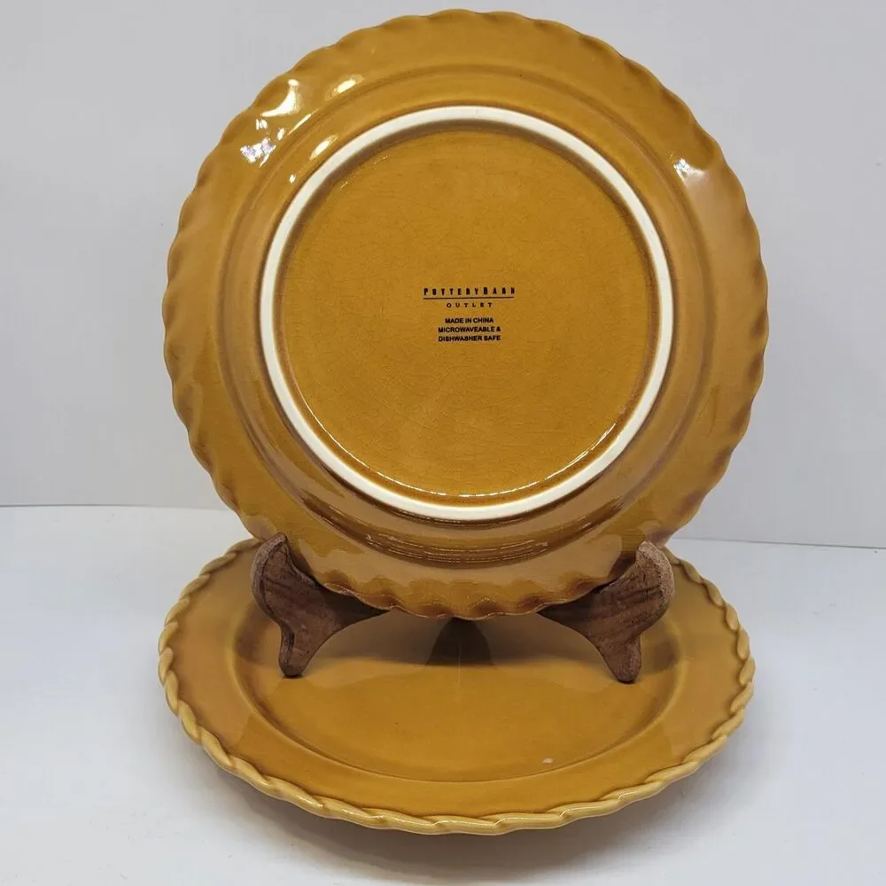 Pottery Barn Outlet Set Of 2 Burnt Orange 10 3/4